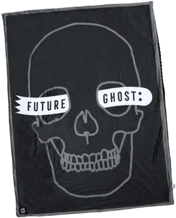 FUTURE GHOST Skull Throw Blanket 48"x60" Horror Halloween Cozy Fleece Creepy Co. - Creepy Shop