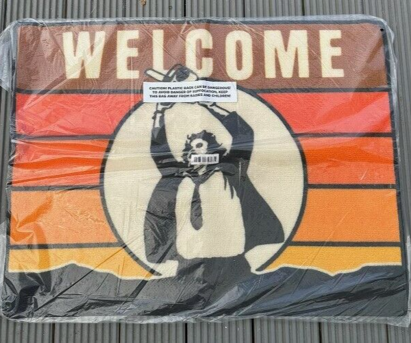 NEW Creepy Co. Texas Chainsaw Massacre WELCOME RUG Leatherface 36x27" horror 70s
