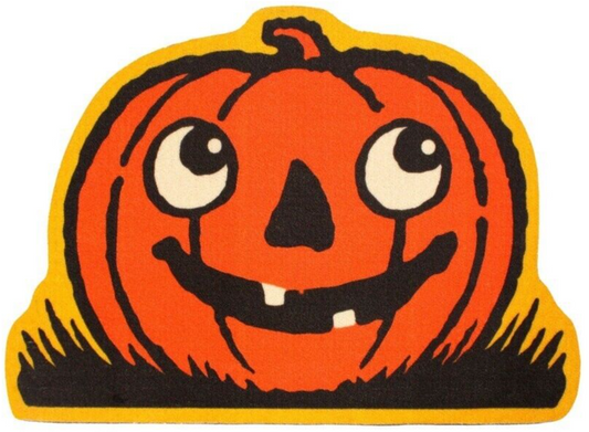 NEW Creepy Co. Beistle JACK O LANTERN ACCENT RUG 36x25" Halloween Spooky Pumpkin
