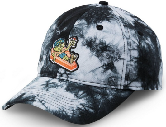 NEW Creepy Co. Basking BOSCO Dad HAT– Black Tie-Dye Cap – Gothic Summer Vampire