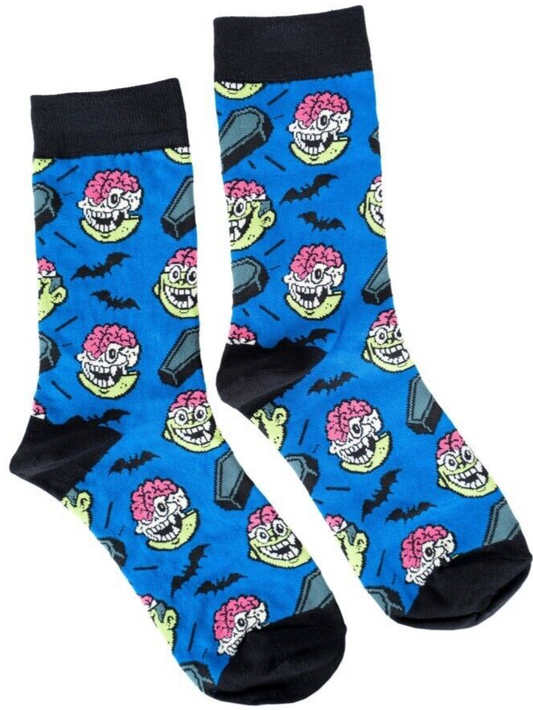 NEW Creepy Co. Mascot Bosco BOZ Bloodworth ZOMBIE BRAIN Socks Horror