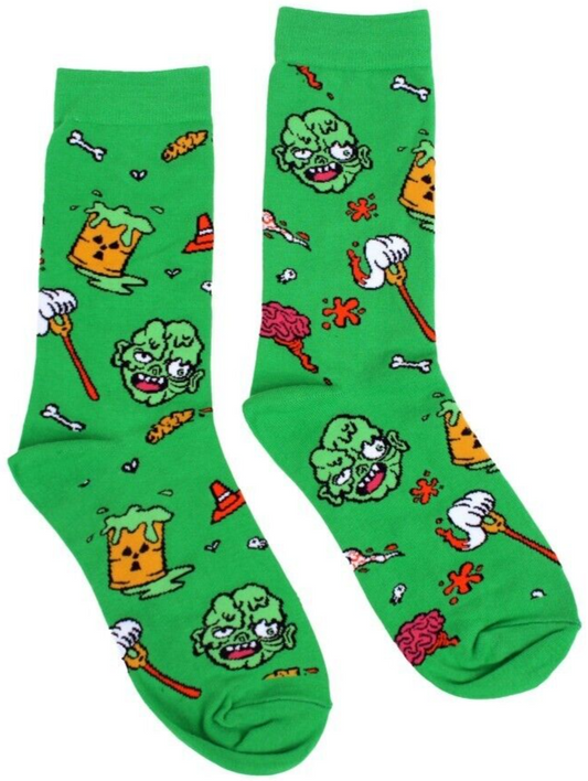 NEW Creepy Co. TOXIC AVENGER Icon Crew Socks Comic Toxie Show Cartoon