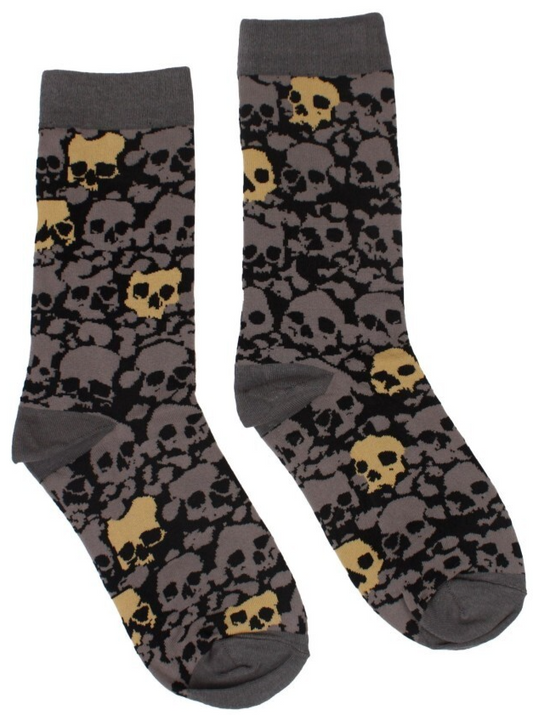 NEW Creepy Co. MACABRE SKULLS Socks Gothic Goth Alt Emo Skull Catacombs One-Size