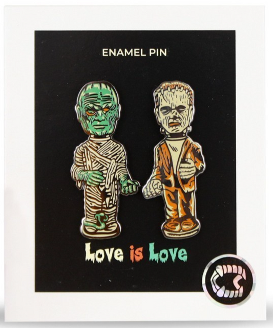 NEW Creepy Co. LOVE IS LOVE Pin Set Frankenstein & Swamp Monster Pride