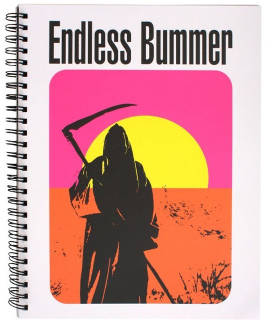 NEW Creepy Co. ENDLESS BUMMER Grim Reaper Notebook Spiral Journal - 7x9in