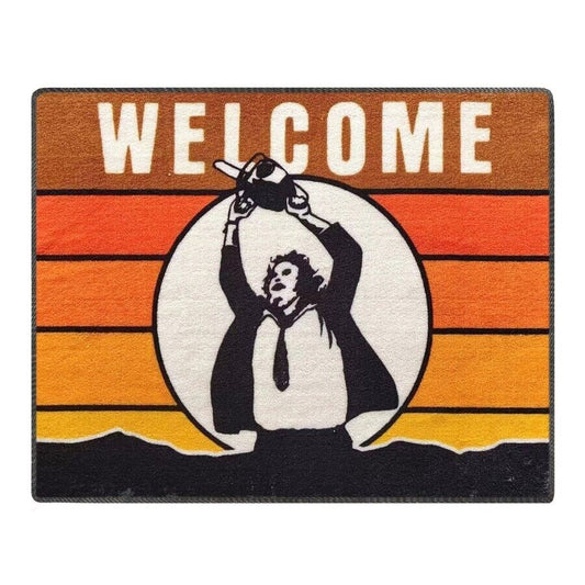 NEW Creepy Co. Texas Chainsaw Massacre WELCOME RUG Leatherface 36x27" horror 70s