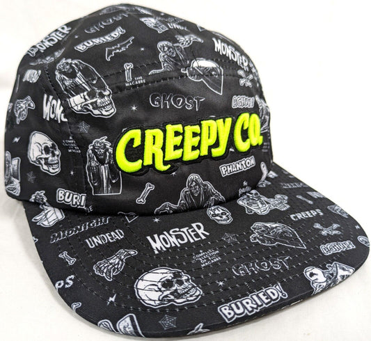 NEW Creepy Co. Vintage Horror Comics 5 PANEL HAT Crypt Monster Ghost Phantom Bat