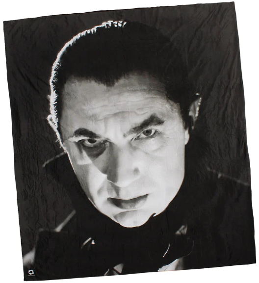 NEW Creepy Co. BELA LUGOSI Dracula Stare Throw Blanket 54x60" Horror Vampire B&W - Creepy Shop