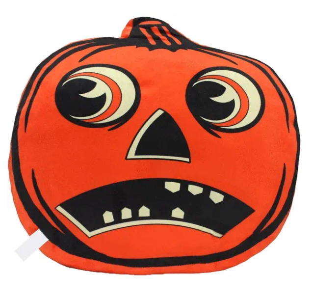 Creepy Co. Beistle JACK O LANTERN Plush Cushion Throw Pillow Halloween Pumpkin - Creepy Shop