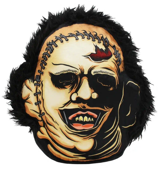 LEATHERFACE Texas Chainsaw Plush Cushion Horror Throw Pillow Polyester Creepy Co - Creepy Shop