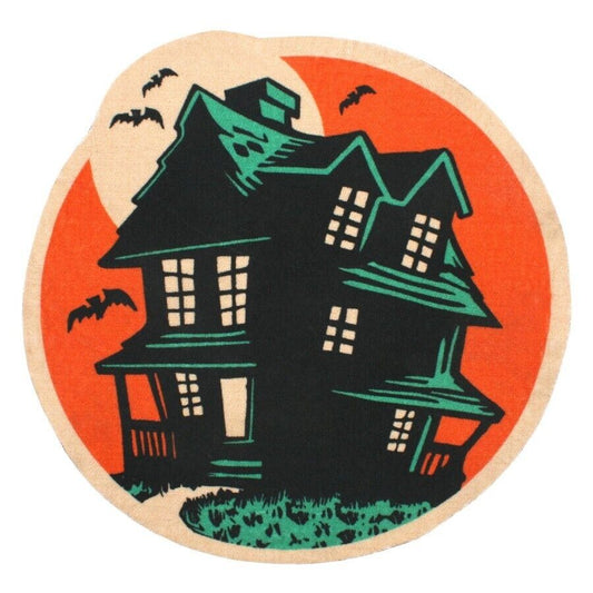 NEW Creepy Co. Beistle HAUNTED HOUSE ACCENT RUG 36x34" Spooky Halloween Ghost
