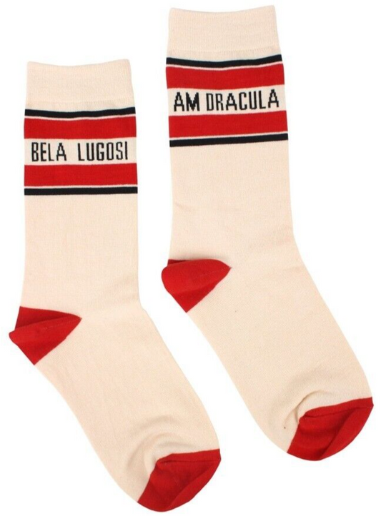 NEW Creepy Co. Bela Lugosi I AM DRACULA SOCKS Vampire Bat Universal Monster