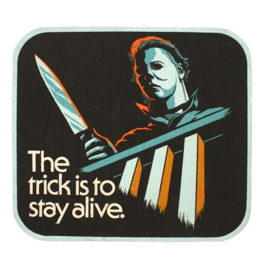 NEW Creepy Co. Halloween TRICK IS TO STAY ALIVE RUG Michael Myers 38x34" Horror