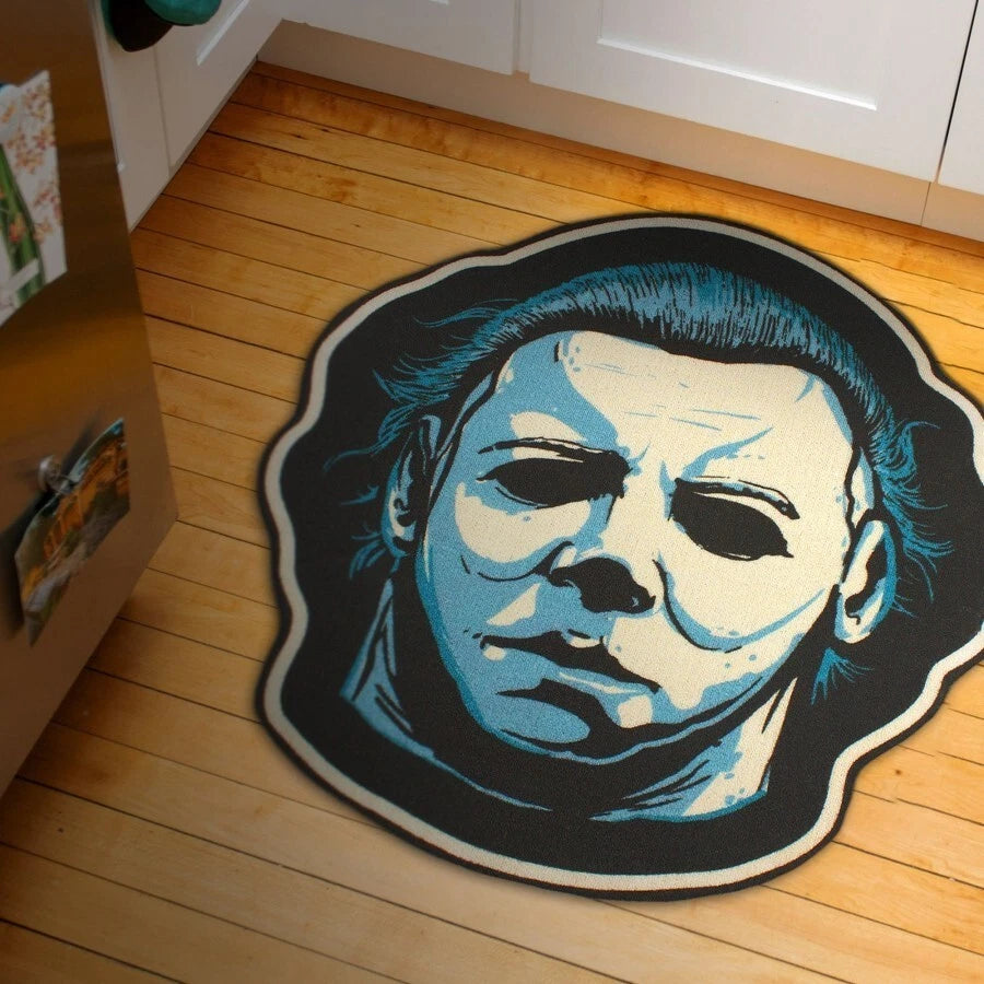 NEW Creepy Co. Halloween MICHAEL MYERS MASK Accent RUG 37x33" horror movie slash