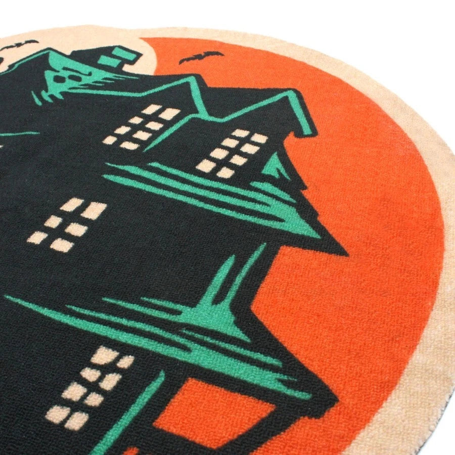 NEW Creepy Co. Beistle HAUNTED HOUSE ACCENT RUG 36x34" Spooky Halloween Ghost