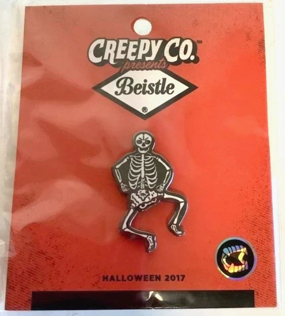 NEW Creepy Co. Beistle Halloween 2017 Edition SKELETON Lapel Pin