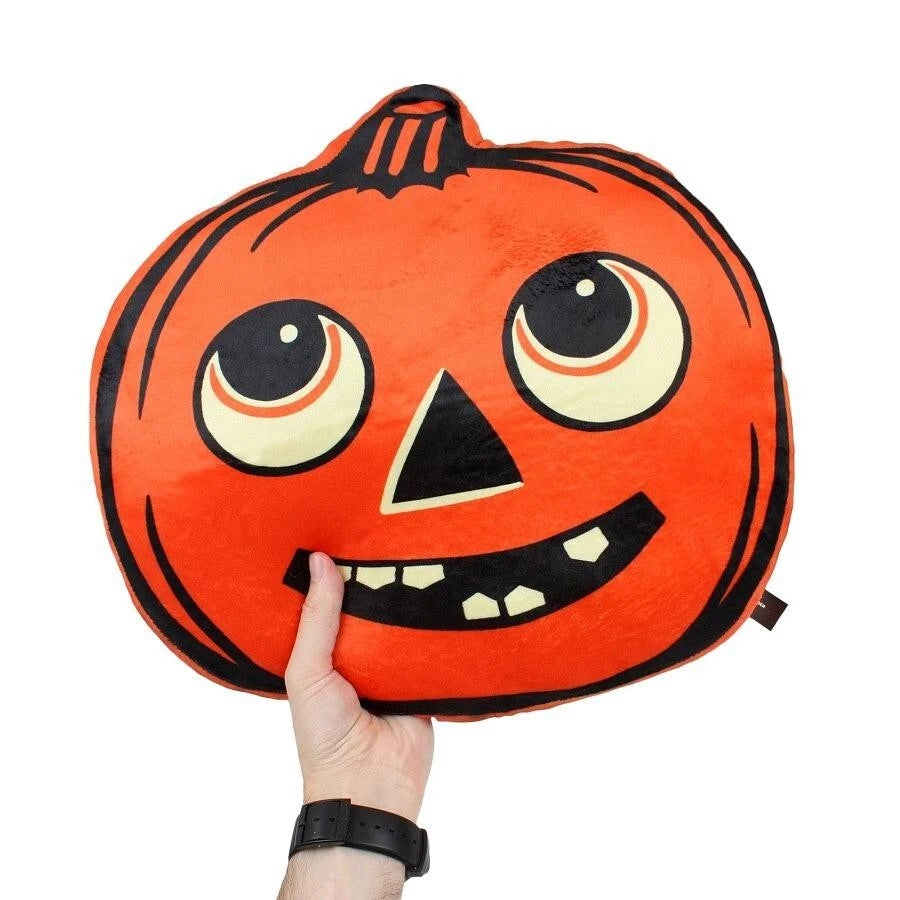 NEW Creepy Co. Beistle JACK O LANTERN Plush Cushion Throw Pillow Halloween Pumpkin