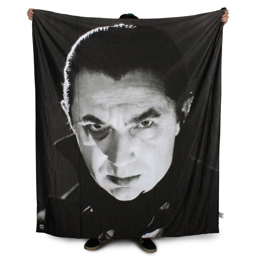 NEW Creepy Co. BELA LUGOSI Dracula Stare Throw Blanket 54x60" Horror Vampire B&W