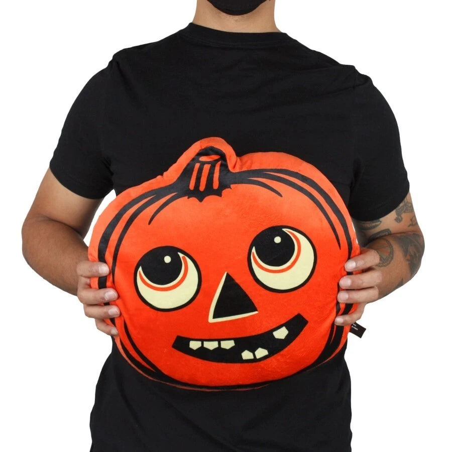 NEW Creepy Co. Beistle JACK O LANTERN Plush Cushion Throw Pillow Halloween Pumpkin