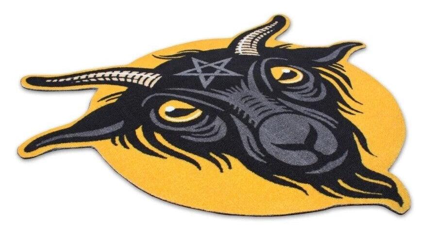 NEW Creepy Co. Bapho-Mat BAPHOMET Accent RUG 36x29" Goat Occult Folklore Spooky