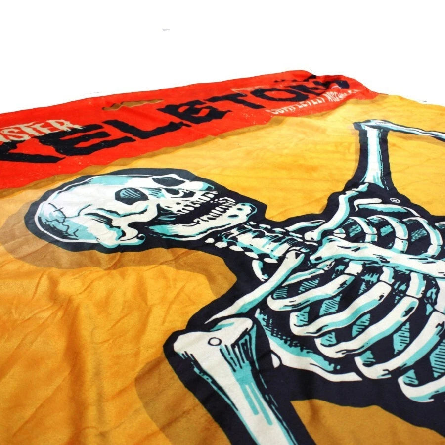 NEW Creepy Co Beistle Art MONSTER SKELETON Throw Blanket 60x50" Horror