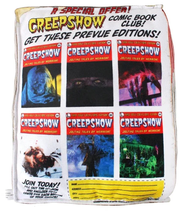 NEW Creepy Co. CREEPSHOW Comic Book Romero Movie Plush Cushion Horror Throw Pillow