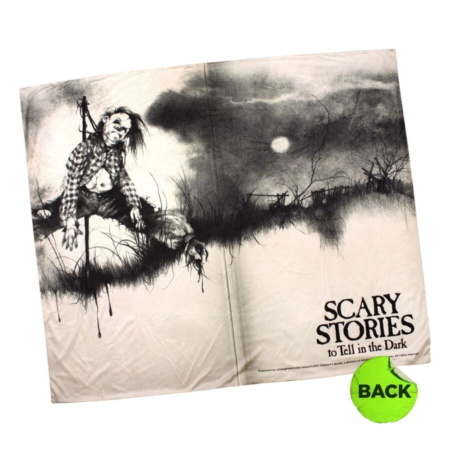 NEW Creepy Co. Scary Stories to Tell in Dark Book Blanket Throw 60x50 Horror Folklore Alvin Schwartz