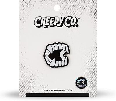 NEW Creepy Co. CHOMPERS Enamel PIN Vampire Teeth Lapel Spooky Flare Ha