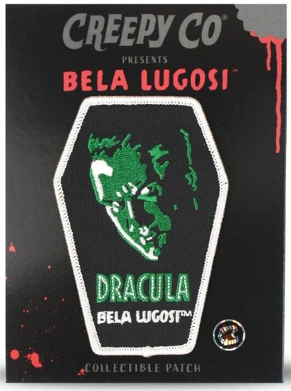 NEW Creepy Co. Bela Lugosi DRACULA COFFIN Vampire Iron-On PATCH 4in