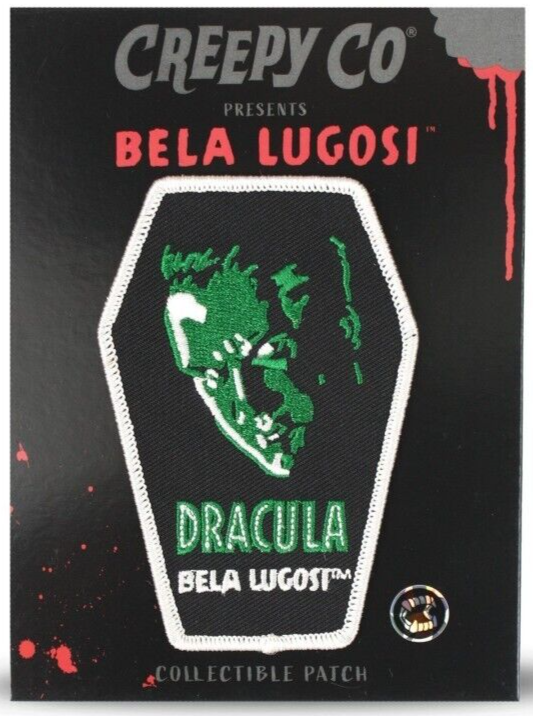NEW Creepy Co. Bela Lugosi DRACULA COFFIN Vampire Iron-On PATCH 4in