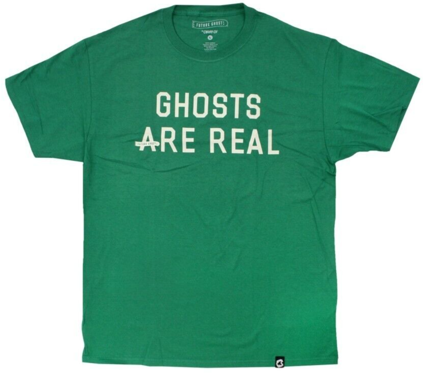 NEW Creepy Co. Company Future Ghost FG GHOSTS ARE REAL GREEN T-Shirt T