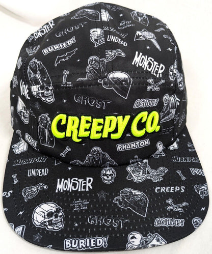 NEW Creepy Co. Vintage Horror Comics 5 PANEL HAT Crypt Monster Ghost Phantom Bat