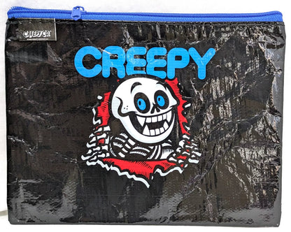 NEW Creepy Co. Creepy Boz Skeleton PENCIL POUCH CASE or MAKEUP BAG Travel Zipper