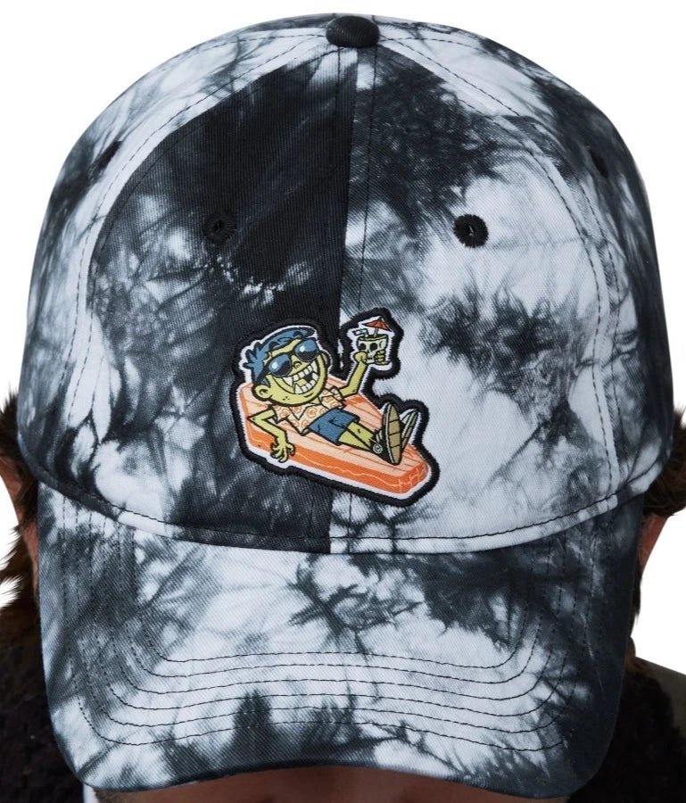 NEW Creepy Co. Basking BOSCO Dad HAT– Black Tie-Dye Cap – Gothic Summer Vampire