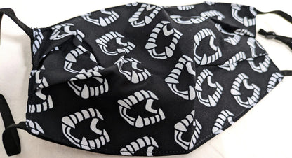 NEW Creepy Co MASK PACK of 3 Fabric Masks & Storage Bag Ear Loop Spooky Chompers