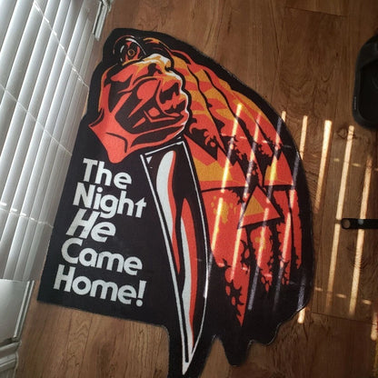 NEW Creepy Co. Halloween Movie Poster Rug Michael Myers The Night HE Came Home! 38x27 Horror 1978 VHS Cover Art