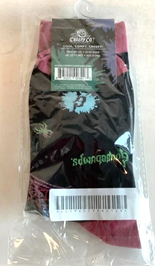 NEW Creepy Co. Goosebumps BLACK SPIDERWEB Tubular SOCKS Horror Book Retro 90s
