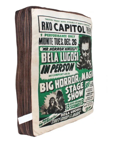 NEW Creepy Co. BELA LUGOSI Dracula Poster Throw Pillow Horror RKO Universal Monsters