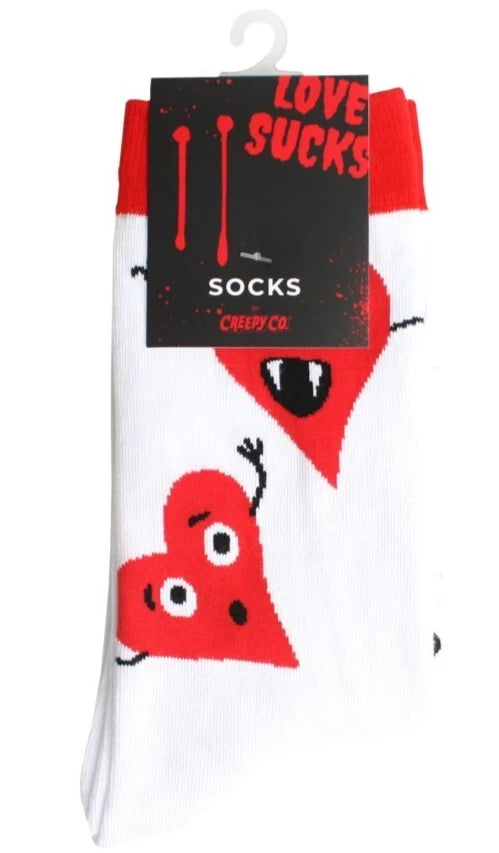 NEW Creepy Co Company HEART ATTACK Vampire Hearts SOCKS Love Sucks