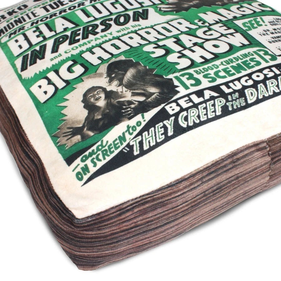 NEW Creepy Co. BELA LUGOSI Dracula Poster Throw Pillow Horror RKO Universal Monsters