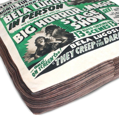 NEW Creepy Co. BELA LUGOSI Dracula Poster Throw Pillow Horror RKO Universal Monsters