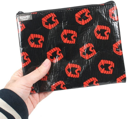 NEW Creepy Co. RED Chompers Vampire ZIPPER POUCH Makeup Bag Pencil Case