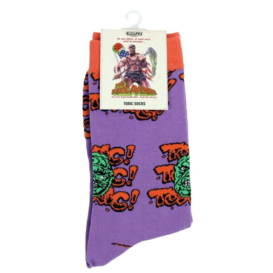 NEW Creepy Co. Company - Toxic Avenger TOXIC! SOCKS Toxie Troma Comic Film Horror
