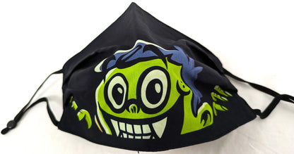 NEW Creepy Co MASK PACK of 3 Fabric Masks & Storage Bag Ear Loop Spooky Chompers