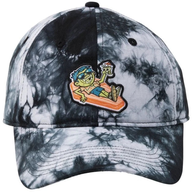 NEW Creepy Co. Basking BOSCO Dad HAT– Black Tie-Dye Cap – Gothic Summer Vampire