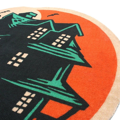 NEW Creepy Co. Beistle HAUNTED HOUSE ACCENT RUG 36x34" Spooky Halloween Ghost