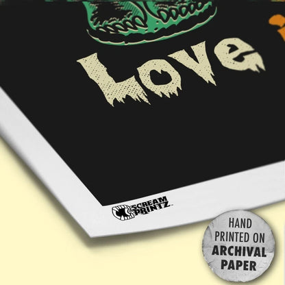 NEW Creepy Co. ART PRINT LOVE IS LOVE Wolfman 24x18" Universal Monster
