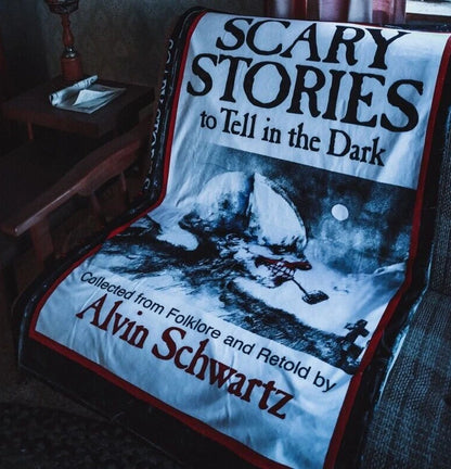 NEW Creepy Co. Scary Stories to Tell in Dark Book Blanket Throw 60x50 Horror Folklore Alvin Schwartz