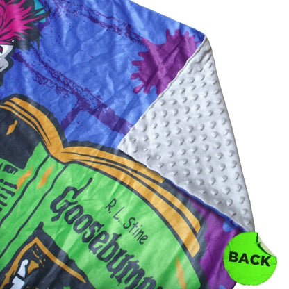 NEW Creepy Co. Goosebumps CURLY Skeleton BLANKET Throw 60x42" Horror Book 90s TV