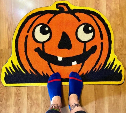 NEW Creepy Co. Beistle JACK O LANTERN ACCENT RUG 36x25" Halloween Spooky Pumpkin